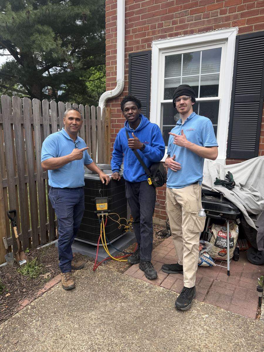 The TC HVAC Services team on site in Northern Virginia